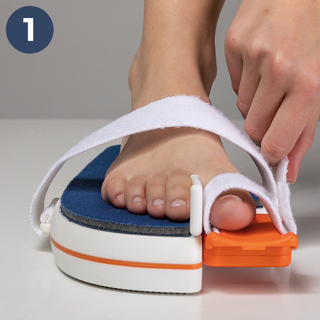 Step 1 fuss einlegen square